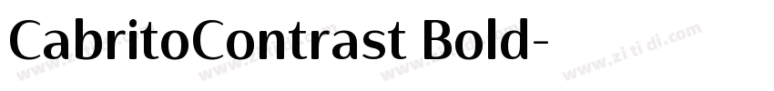 CabritoContrast Bold字体转换